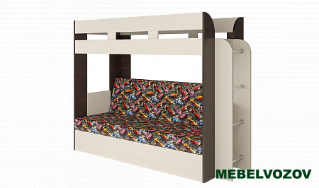 Кровать-Диван 2-х этажная Карамель 75 (анкор светлый/бодега темный) детальное изображение от магазина mebelvozov.ru в Нижнем Новгороде