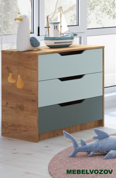 RICH Комод КМ-001 (Мята/голубой) детальное изображение от магазина mebelvozov.ru в Нижнем Новгороде