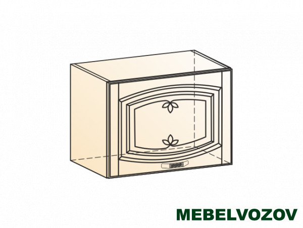 Шкаф навесной L500 H360 (1 дв. гл.) (эмаль) Бергамо фото от Мебельвозов в Нижнем Новгороде