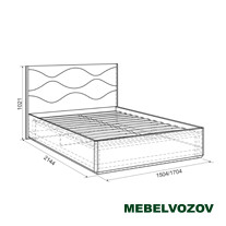 Кровать с подъемным механизмом 1.4 Люкс Зара (Дуб сонома/Белый)		 от магазина Мебельвозов в Нижнем Новгороде