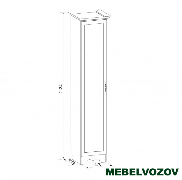 Шкаф однодверный в гостинную Латте 1 от компании Мебельвозов в Нижнем Новгороде