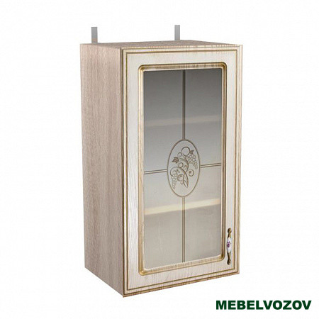 Шкаф-витрина навесной 400 Анжелика (высота 720) фото от Мебельвозов в Нижнем Новгороде