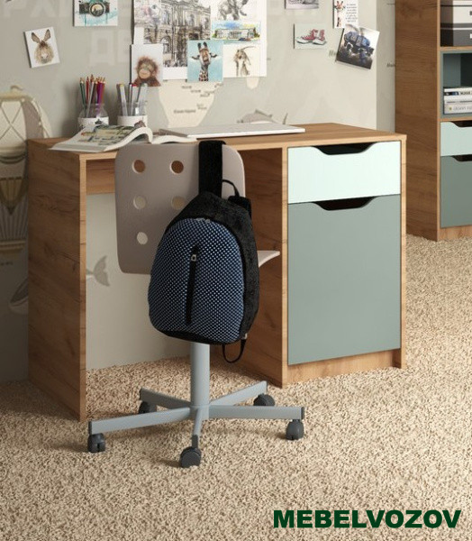 RICH Стол письменный СП-001 (Мята/голубой) детальное изображение от магазина mebelvozov.ru в Нижнем Новгороде