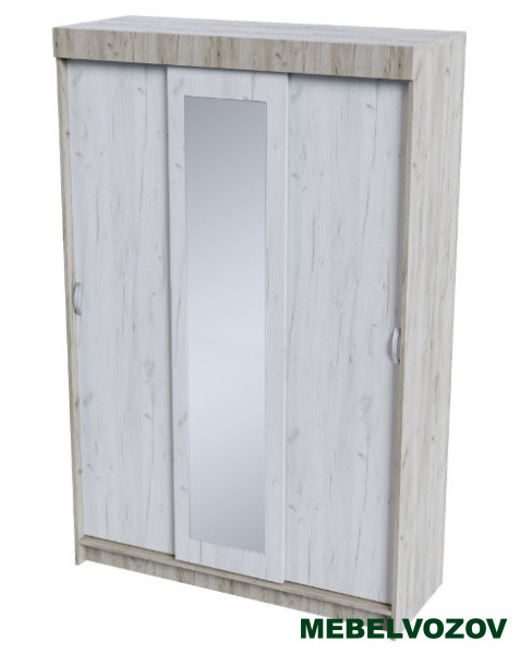 БАССА ШКК 551 шкаф купе (ДУБ КРАФТ БЕЛЫЙ/ДУБ КРАФТ СЕРЫЙ) от компании Мебельвозов в Нижнем Новгороде