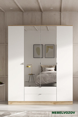 ЮККИ ШК 2Я 1800 Шкаф 4х створчатый с зеркалом от компании Мебельвозов в Нижнем Новгороде