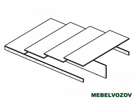 Кровать Ричард 1,6 РКР-1 (орех донской) с настилом из ДСП от магазина Мебельвозов в Нижнем Новгороде