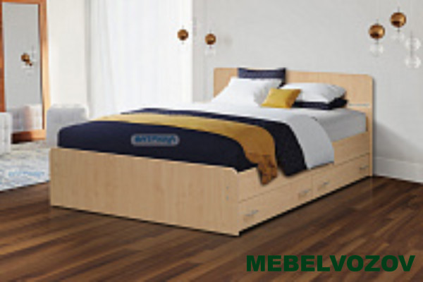 Кровать на уголках с ящиками №5 1400 от магазина Мебельвозов в Нижнем Новгороде