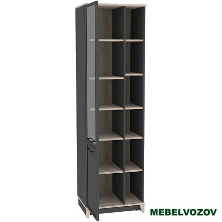 Aurelio 1 (гостиная) Шкаф МЦН (модуль 151), Антрацит-Блеквуд Сатиновый от компании Мебельвозов в Нижнем Новгороде