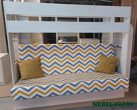 Кровать-Диван 2-х этажная Карамель 75 (Бодега светлый/бодега светлый) детальное изображение от магазина mebelvozov.ru в Нижнем Новгороде