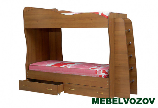 Кровать детская двухъярусная "Юниор-1" детальное изображение от магазина mebelvozov.ru в Нижнем Новгороде