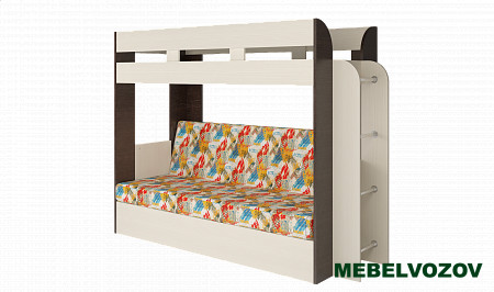 Кровать-Диван 2-х этажная Карамель 75 (анкор светлый/бодега темный) детальное изображение от магазина mebelvozov.ru в Нижнем Новгороде