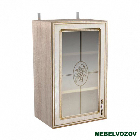 Шкаф-витрина навесной 450 Анжелика (высота 720) фото от Мебельвозов в Нижнем Новгороде