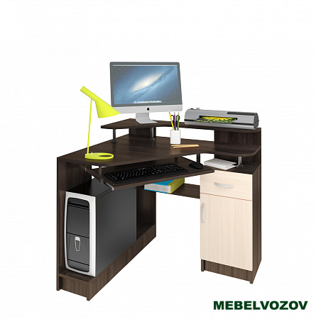 Стол компьютерный Интел-5(Бодега темный/ Бодега светлый) от магазина Мебельвозов в Нижнем Новгороде