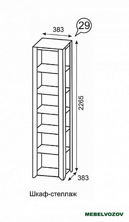 Твист Шкаф-стеллаж 29 от Mebelvozov в Нижнем Новгороде