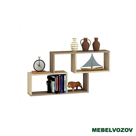 Полка навесная ПН-3 (Ясень шимо/Дуб Сонома) фото от Мебельвозов в Нижнем Новгороде