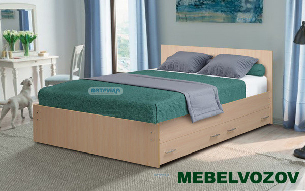 Кровать на уголках с ящиками №4 1400 от магазина Мебельвозов в Нижнем Новгороде