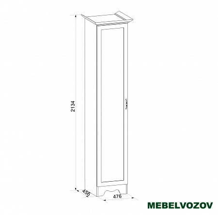 Шкаф однодверный в гостинную Латте 1 от компании Мебельвозов в Нижнем Новгороде