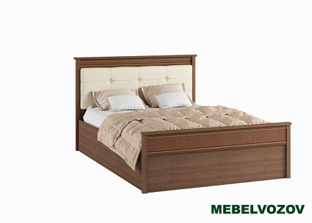 Кровать Ливорно 1,6 ЛКР-1 с настилом из ДСП (орех донской) от магазина Мебельвозов в Нижнем Новгороде
