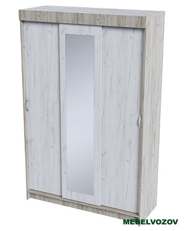 БАССА ШКК 551 шкаф купе (ДУБ КРАФТ БЕЛЫЙ/ДУБ КРАФТ СЕРЫЙ) от компании Мебельвозов в Нижнем Новгороде