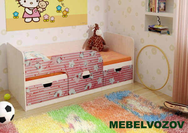 Кровать для девочки  и мальчиков от года "Минима"  детальное изображение от магазина mebelvozov.ru в Нижнем Новгороде