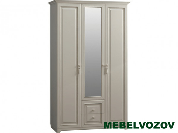 Шкаф распашной с зеркалом 3-х створчатый Белла (Белый/джелато софт) от компании Мебельвозов в Нижнем Новгороде