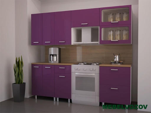 Кухонный гарнитур Модерн 2100 Фасад Фиолет от магазина Мебельвозов в Нижнем Новгороде