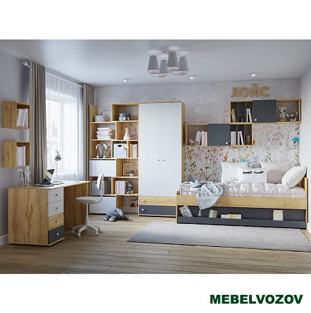Модульная подростковая мебель Лойс. Комплект 1 детальное изображение от магазина mebelvozov.ru в Нижнем Новгороде