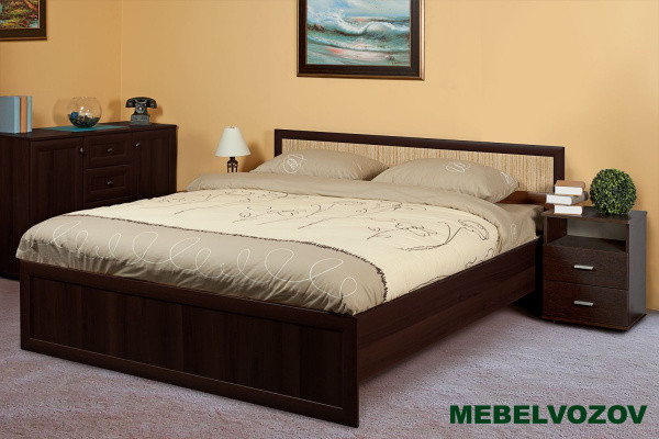 Кровать двуспальная 1 Милана 1600 см (Венге) от магазина Мебельвозов в Нижнем Новгороде