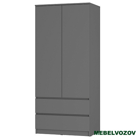 Шкаф 2-х створчатый "Симпл" ШК-03 Графит от компании Мебельвозов в Нижнем Новгороде