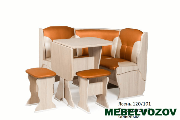 Кухонный уголок Нарцисс Ясень/109-101 от магазина Мебельвозов в Нижнем Новгороде