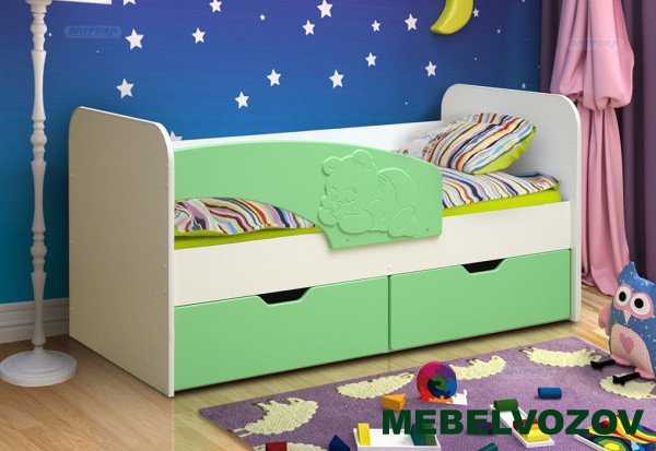 Кровать детская "Винни-Пух" 800*1900 МДФ глянец детальное изображение от магазина mebelvozov.ru в Нижнем Новгороде