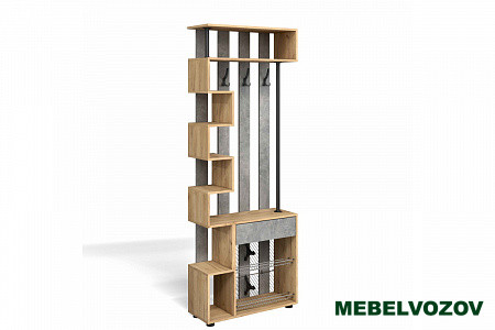 Модульная прихожая "Мини-Лайт" (ателье светлое/дуб золотой крафт) вариант 1  от магазина Мебельвозов в Нижнем Новгороде