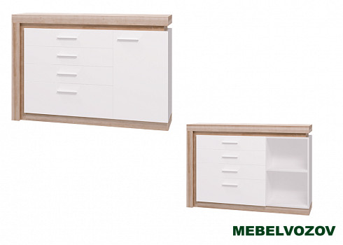 Люмен 03 Комод (белый глянец) от магазина Мебельвозов в Нижнем Новгороде