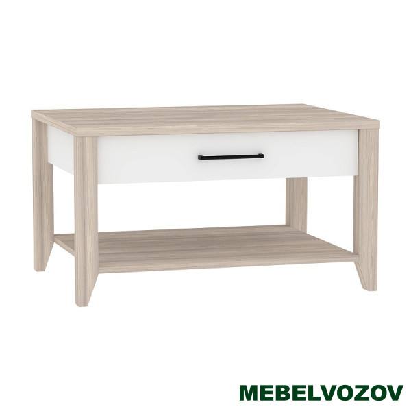 Aurelio 16 (гостиная) Стол журнальный (модуль 163), Белый-Блеквуд Сатиновый от Mebelvozov в Нижнем Новгороде