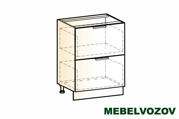 Стоун шкаф рабочий L600 2 ящ. фото от Мебельвозов в Нижнем Новгороде