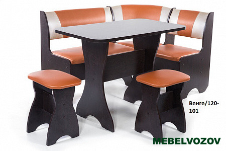 Кухонный уголок "Тюльпан" Венге/109-101 от магазина Мебельвозов в Нижнем Новгороде