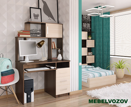 Стол компьютерный Интел-12(Бодега темная/бодега светлая) от магазина Мебельвозов в Нижнем Новгороде