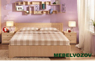 Кровать двуспальная Анкона 2.2 с подъемным механизмом 1600 (Дуб Отбеленный) от магазина Мебельвозов в Нижнем Новгороде