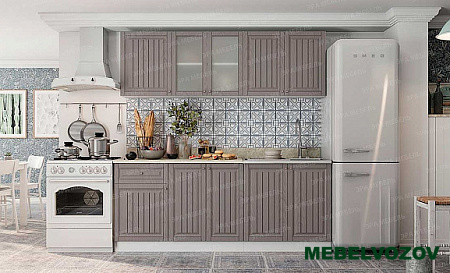 Кухонный гарнитур Хозяюшка 2,0м (белый/трюфель) от магазина Мебельвозов в Нижнем Новгороде