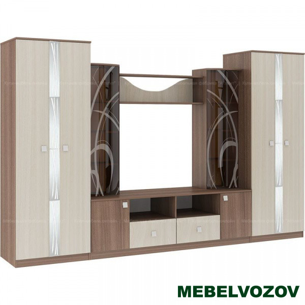 Шкаф для ТВ Рио 26 (Ясень шимо светлый/темный) от интернет магазина Mebelvozov в Нижнем Новгороде