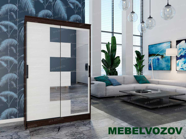 Шкаф-купе Элегант 3 (венге/лоредо) от компании Мебельвозов в Нижнем Новгороде