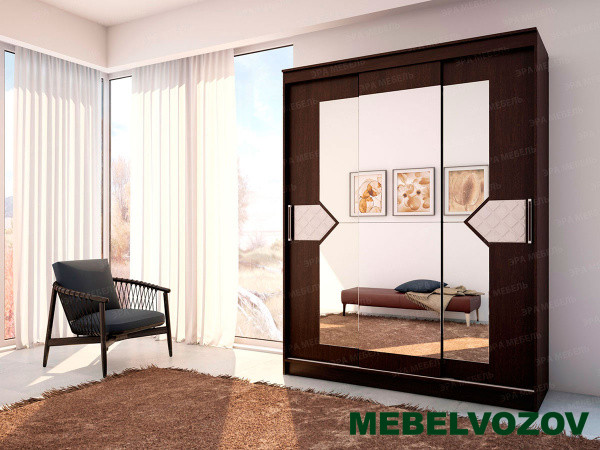Шкаф-купе Николь 3 (венге) от компании Мебельвозов в Нижнем Новгороде