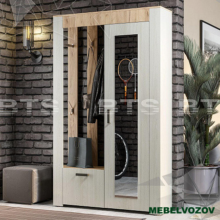 Прихожая "Франк" Крафт/Ясень белый от магазина Мебельвозов в Нижнем Новгороде