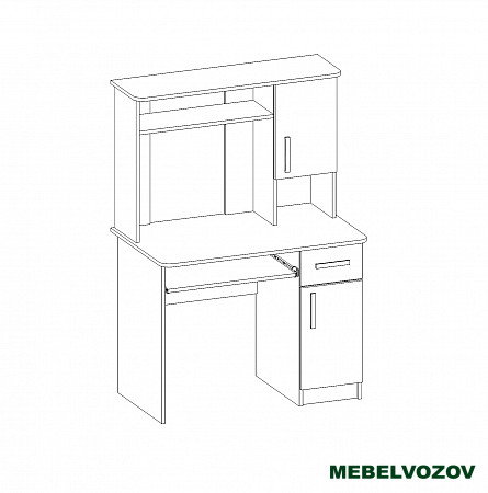 Стол компьютерный Интел-15 (бодега cветлый/бодега темный) от магазина Мебельвозов в Нижнем Новгороде