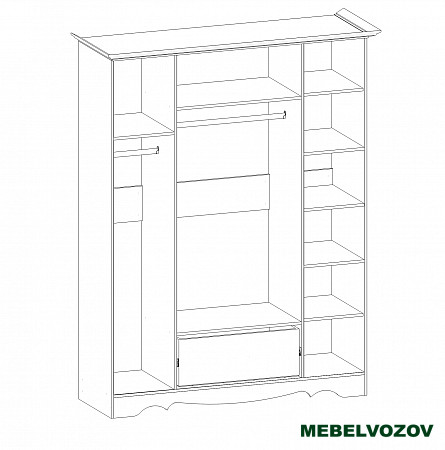 Шкаф четырехдверный в спальню Латте 4 от компании Мебельвозов в Нижнем Новгороде