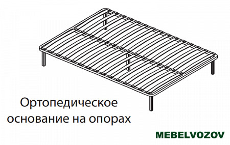 Кровать Ричард 1,4 РКР-1 (орех донской) с ортопед. основанием на опорах от магазина Мебельвозов в Нижнем Новгороде