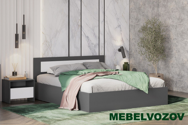 Тумба прикроватная Дольче (Графит, Белый) от магазина Мебельвозов в Нижнем Новгороде