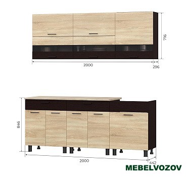 Кухонный гарнитур Мари 2 м от магазина Мебельвозов в Нижнем Новгороде