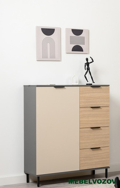 Марвэл Комод 16.234.01 (Темно - серый U2601) от магазина Мебельвозов в Нижнем Новгороде