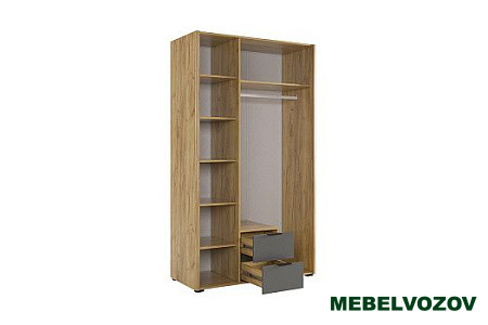 Адам Шкаф трехдверный (дуб крафт золотой/графит) от компании Мебельвозов в Нижнем Новгороде